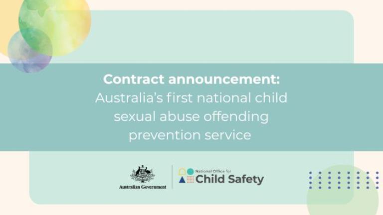 Contract Announcement - Australia’s first national child sexual abuse offending prevention service - News image