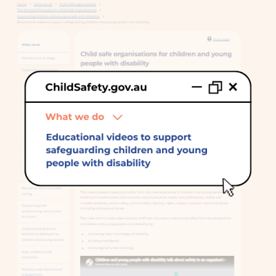 Child safe organisations for children and young people with disability thumbnail